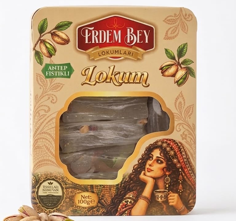 Fıstıklı Fitil Lokum - Erdem Bey Lokumları